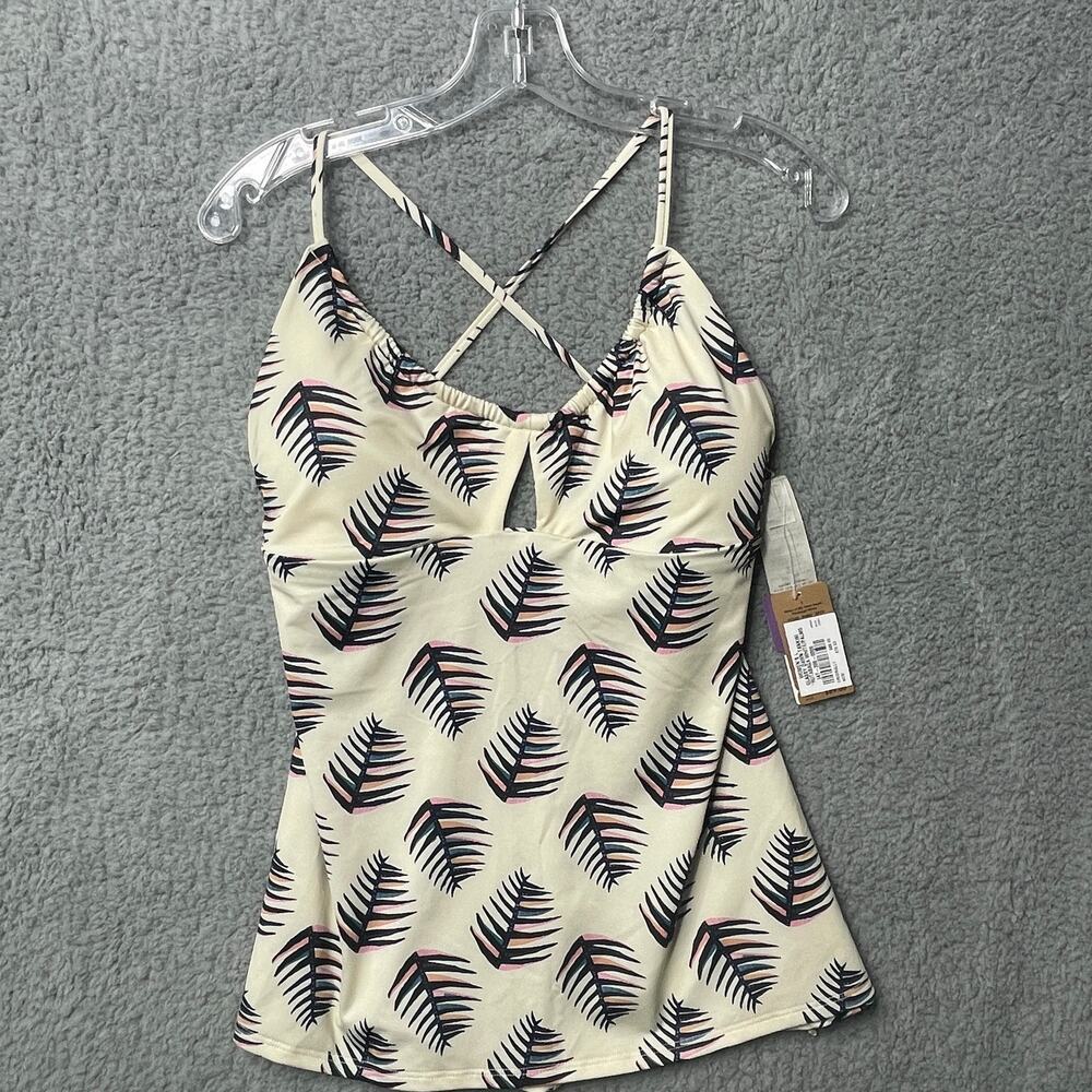 Patagonia Womens Glassy Dawn Tankini Palm of Heart  Swimsuit Top Size Large